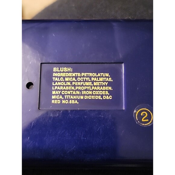 Vintage European Girl Paris Purse-Style Compact Case Plastic Navy Gold-Tone - Picture 3 of 4